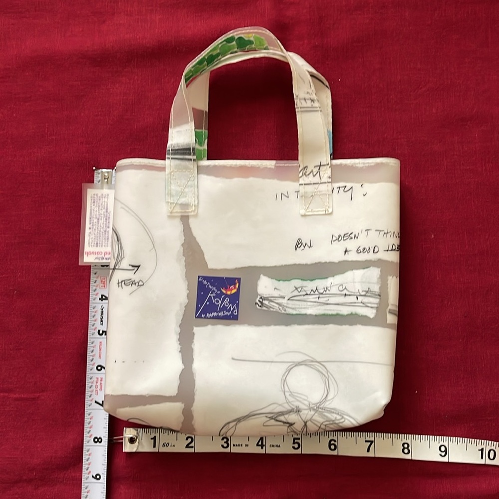 Robert Wilson Small Gray and White Tote Bag - Picture 2 of 7